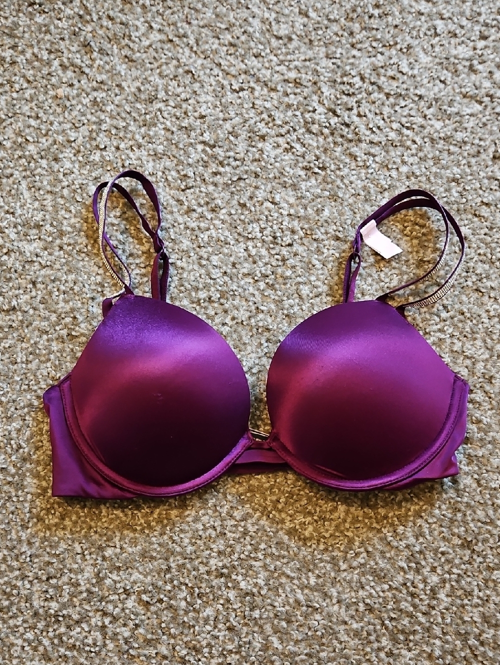Victoria's Secret Satin Push-Up Bra in Purple